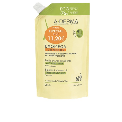 A-DERMA EXOMEGA ACEITE DE BAÑO Y DUCHA (500 ML 2 ENVASES)