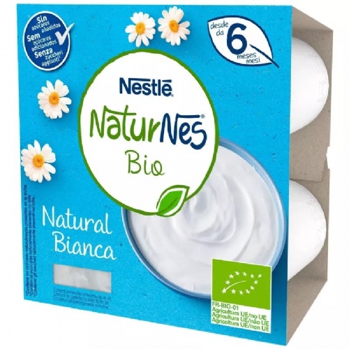 Naturnes bio yogur natural (4 tarrinas x 90 g)