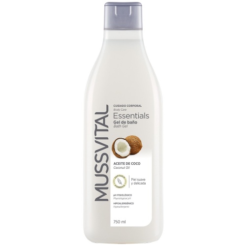 MUSSVITAL ESSENTIALS GEL DE BAÑO CON ACEITE COCO (750 ML)