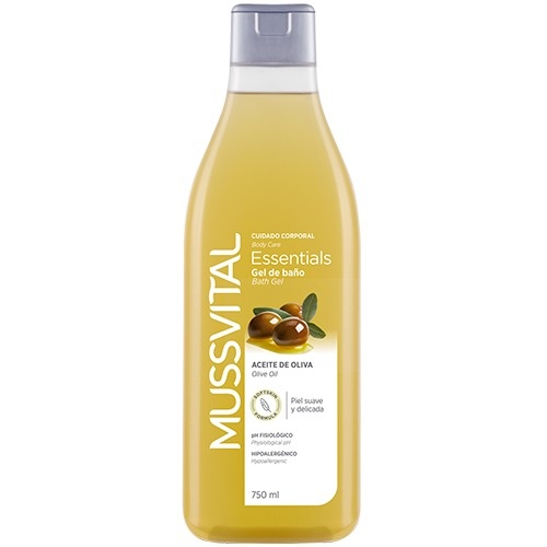 Mussvital essentials gel baño aceite de oliva (1 envase 750 ml)