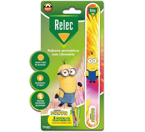 Relec pulsera aromatica  1 unidad minion estampado rosa