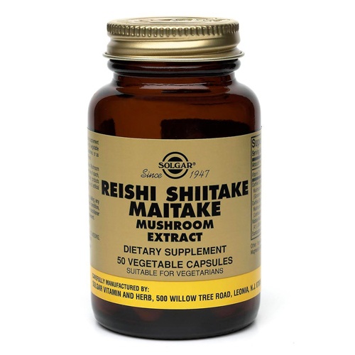 Reishi shiitake maitake 50caps solgar