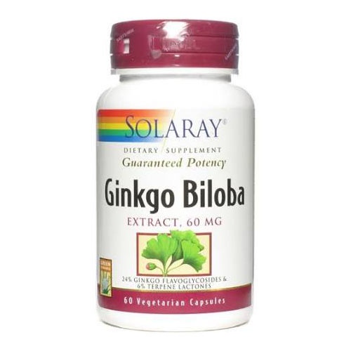 Ginkgo biloba 60 mg 60 caps solaray