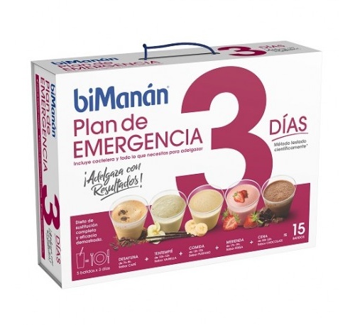 Bimanan plan emergencia 3 dias  15 sobres 44 g