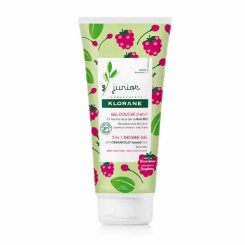 Petit junior gel de ducha cuerpo y cabello - klorane (200 ml frambuesa)