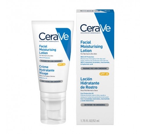 Cerave locion hidratante de rostro spf 25 (1 envase 52 ml)