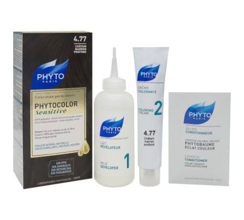 Phyto phytocolor sensitive 4.77 castaño marrón oscuro