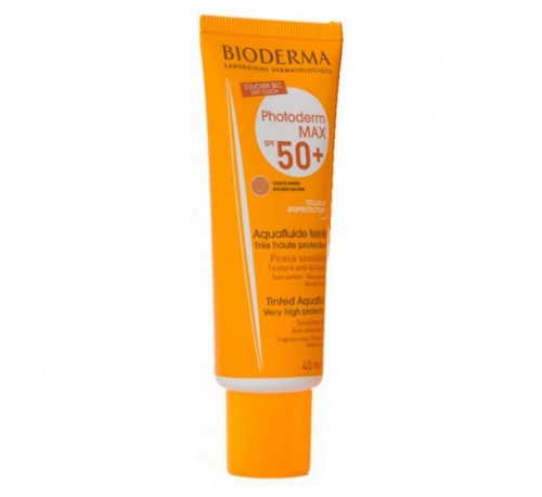 Photoderm max spf 50+ aquafluido bioderma 1 envase 40 ml color dorado