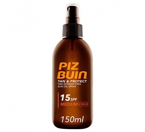 Piz buin tan & protect fps - 15 proteccion media - aceite solar en spray intensificador del broncead