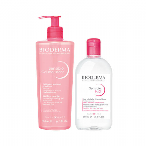 Bioderma pack sensibio h20+sensibio gel moussant