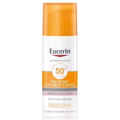 Eucerin sun protection spf 50+ pigment control tinted (1 envase 50 ml color claro)