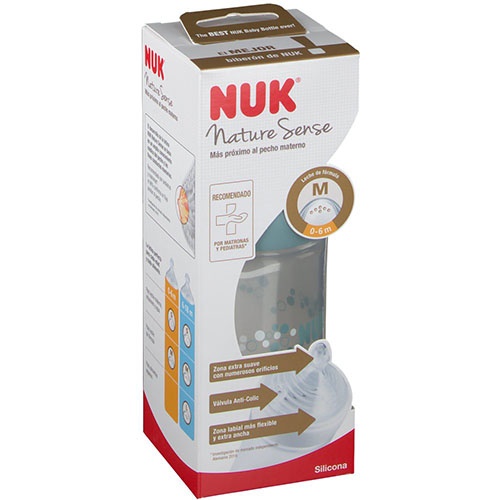 Biberon pp silicona - nuk nature sense (1m 260 ml)