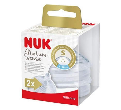 Tetina silicona anticolico - nuk nature sense (2 s 2 tetinas)