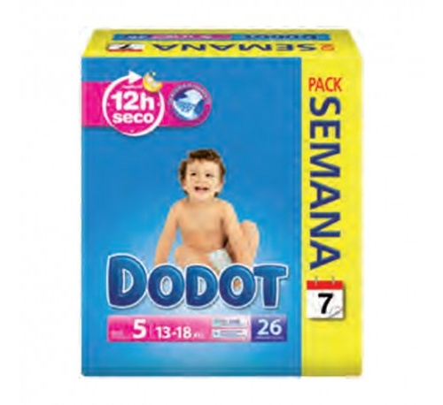 Pañal infantil - dodot (t- 5 13- 18 kg 26 u)