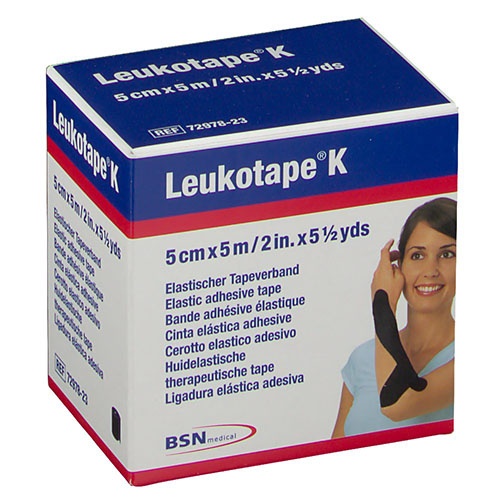 Leukotape k - vendaje neuromuscular tecnica vnm (1 unidad 5 m x 5 cm color negro)