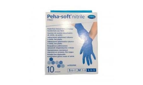 GUANTES DESECHABLES DE NITRILO - PEHA-SOFT NITRILE FINO (T- PEQ 10 U)