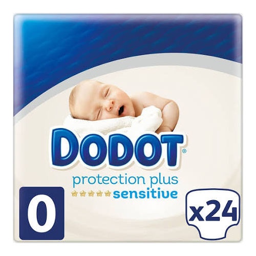 Pañal infantil dodot sensitive recien nacido talla 0 <3 kg 24 unidades - dodot protection plus sensi