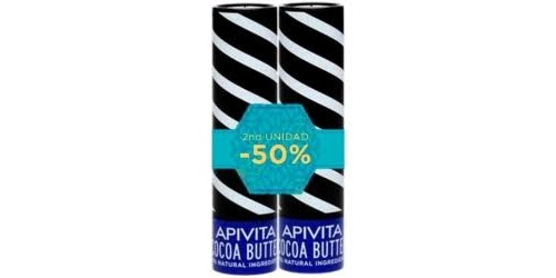 Apivita balsamo duplo labial spf 20 cocoa 50% 2u