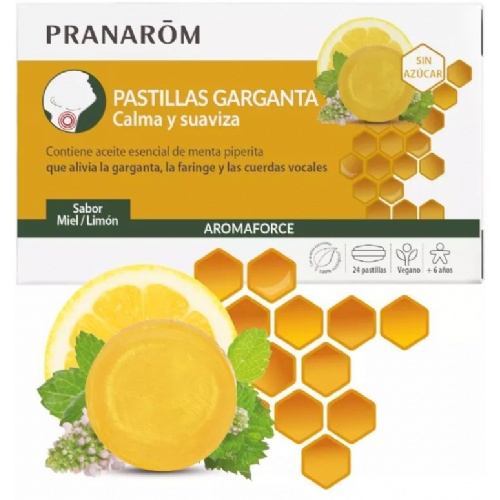 Pranarom pastillas garganta sabor miel