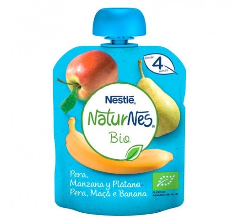 Nestle naturnes bio pera manzana y platano (bolsita 90 g)