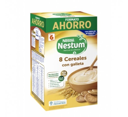 Nestle nestum expert 8 cereales con galleta (1 envase 1100 g)