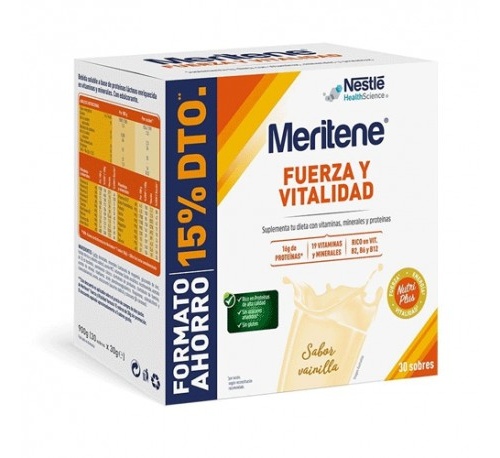 Meritene vainilla formato ahoro 30 x 30 g.