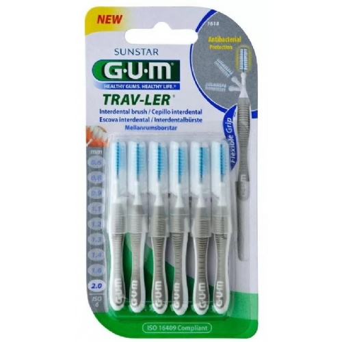 Cepillo interdental - gum 1618 trav-ler (2.0 mm 6 unidades)