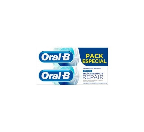 Oral-b pasta encias & esmalte pro-repair original  2 tubos 75 ml pack ahorro