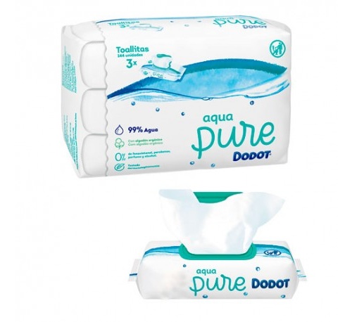 Dodot aqua pure toallitas humedas para bebes (144 unidades)