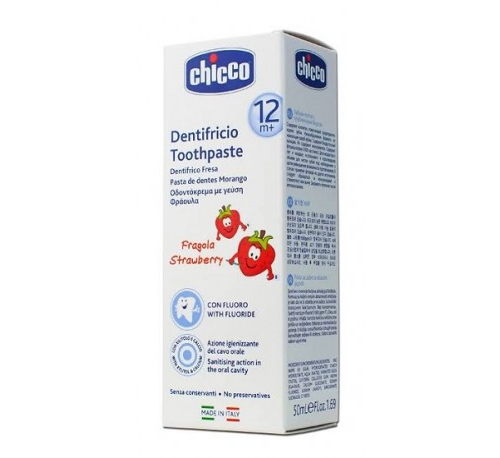 Chicco dentifrico fresa +12m