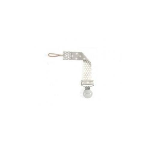 Chicco clip chupete fashion gris +0 m