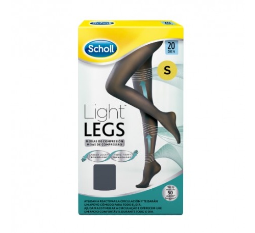 Medias e.t. cint comp ligera 20 den - scholl light legs (negro t - s)