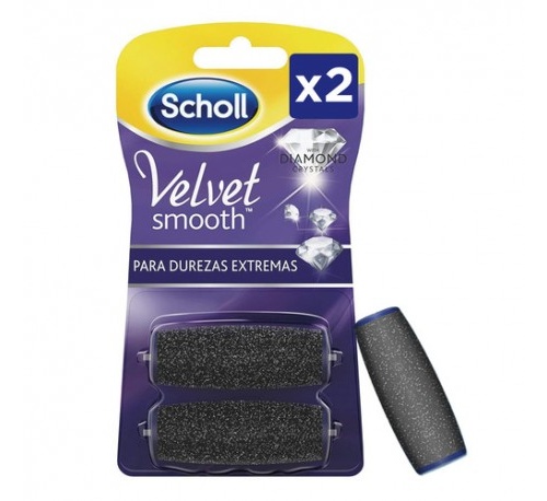 Scholl velvet smooth - diamond crystals limas de recambio (2 u dureza extrema)