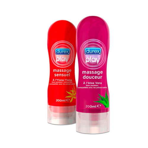 Durex play massage aloe + sensual (duplo 200 ml + 200 ml)