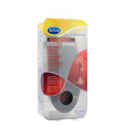 Plantillas uso diario rodilla y talon - scholl in-balance (talla l 1 par)