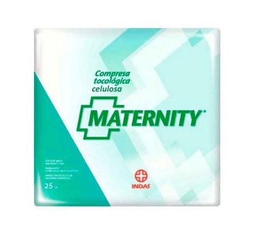 Maternity compresas celulosa grande 25 uds