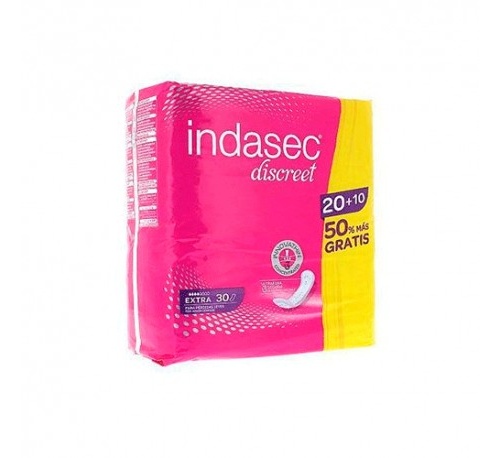 Indasec extra compresa perdidas leves (bolsa 30 u)