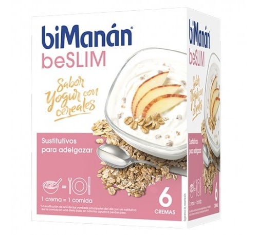 Bimanan beslim sustitutivo crema  6 sobres 52 g yogur con cereales