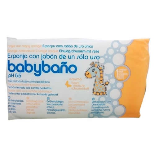 Babybaño esponja de un solo uso (25 u)