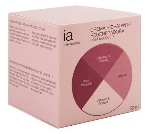 Interapothek crema hidratante regeneradora - rosa mosqueta (50 ml)