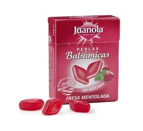 Juanola perlas (1 envase 25 g sabor fresa mentolada)