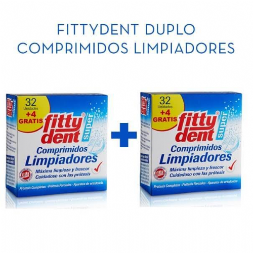 Fittydent super comprimidos - limpieza protesis dental (duplo 72 comprimidos)