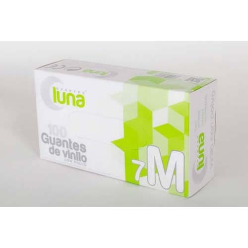 Guantes vinilo con polvo luna t-m