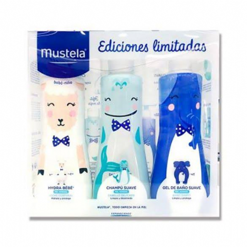 Mustela pack edicion limitada ( hydra bebe+champu suave+gel de baño)