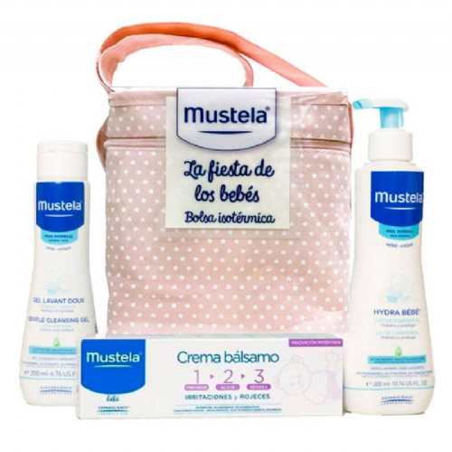 Mustela pack fiesta de los bebes bolsa isotermica rosa