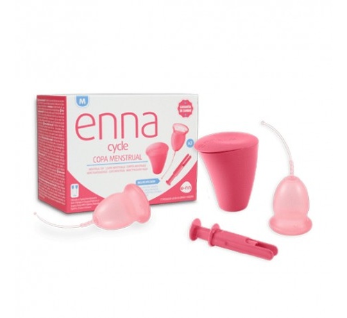 Copa menstrual enna cycle 1 unidad talla m (con aplicador)