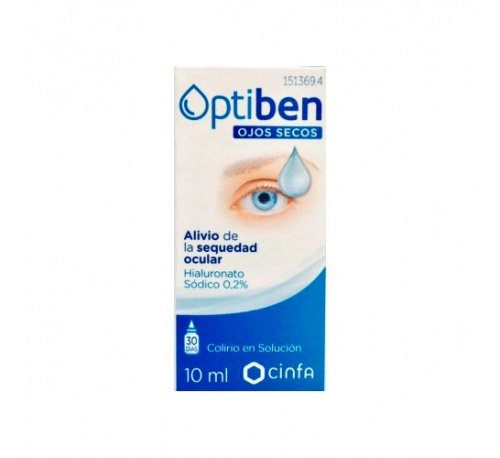 OPTIBEN OJOS SECOS GOTAS - SEQUEDAD OCULAR (10 ML)