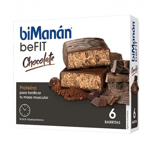 BIMANAN METODO PRO BARRITA CHOCOLATE - HIPERPROTEICA E HIPOCALORICA (6 BARRITAS)