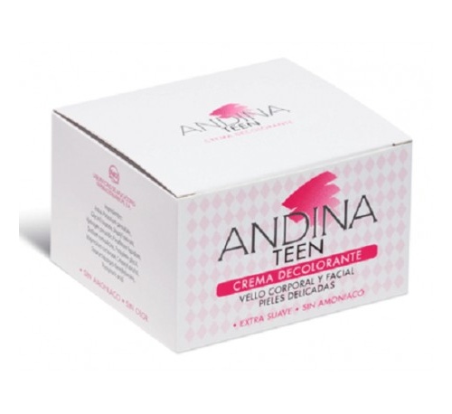 Andina teen o crema decolorante 1  tarro 30 ml + polvo 1 tubo 10 ml