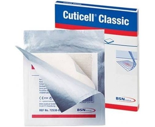 Cuticell classic gasa parafinada - aposito esteril impregnado (5 unidades 5 cm x 5 cm)